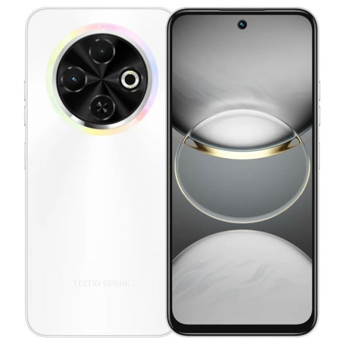 Smartphone TECNO Spark 30C 6Go 128Go blanc + Earbuds TECNO Offert